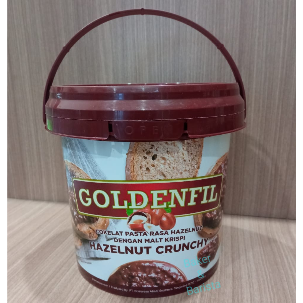 Goldenfill Hazelnut Crunchy 1kg / Selai Hazelnut Crunchy Murah