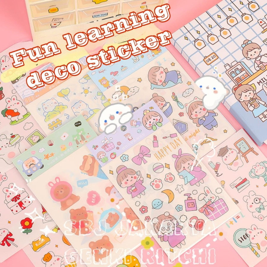 

Sticker stiker JAPANESE FUN LEARNING DECO utk scrapbook jurnal diary