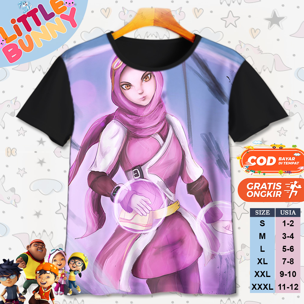 KAOS ATASAN ANAK LAKI LAKI PEREMPUAN YAYA BOBOIBOY COMIC BAJU KAOS ANAK BOBOIBOY