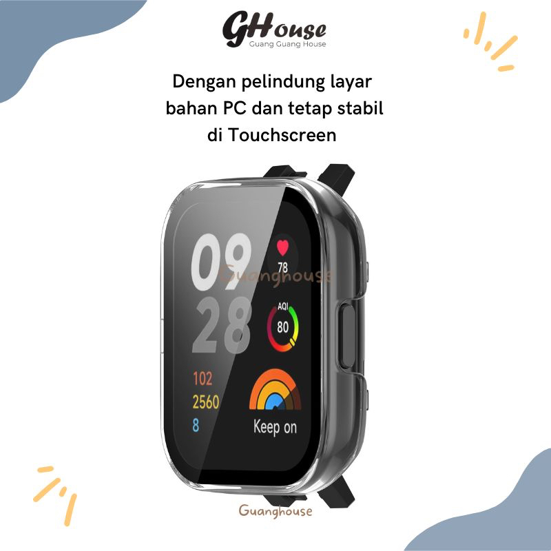 Case Redmi Watch 3 Bumper Case Xiaomi Redmi Watch 3 Screen Protector Guard PC for Redmi Watch 3