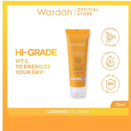 Wardah C Defense DD Cream 20ml/Alas Bedak Wardah/DD Cream Light/DD Cream Natural