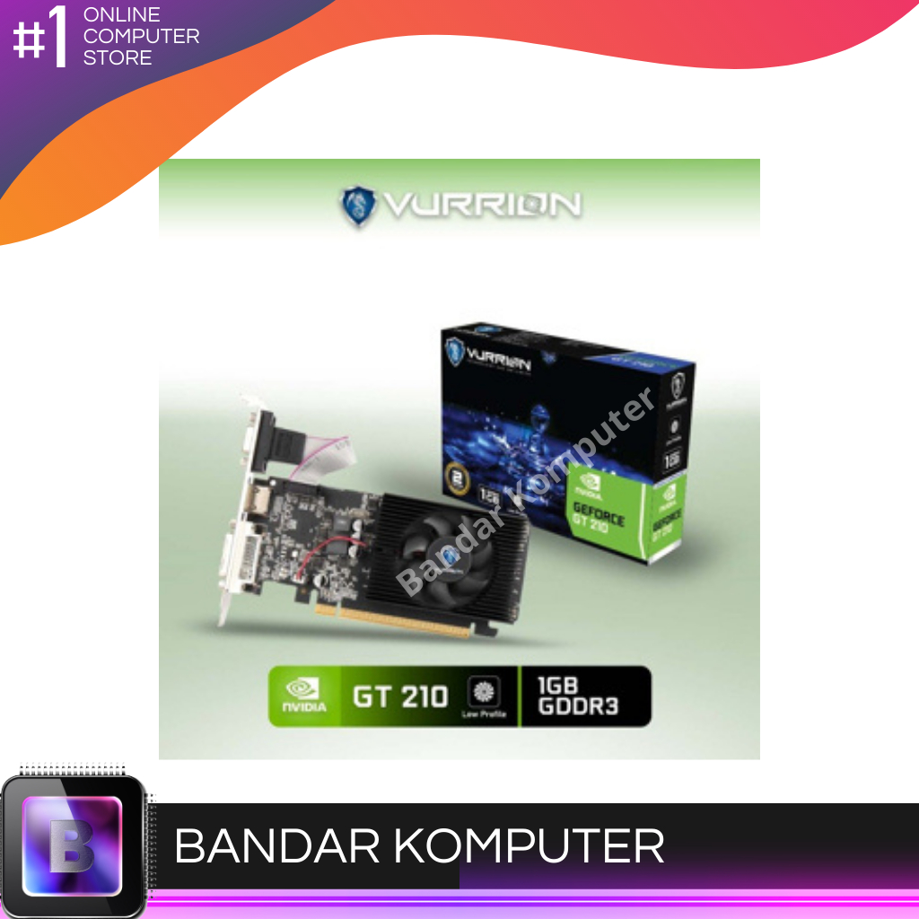 VGA VURRION GT 210 1GB DDR3 64BIT LOW PROFILE NVIDIA