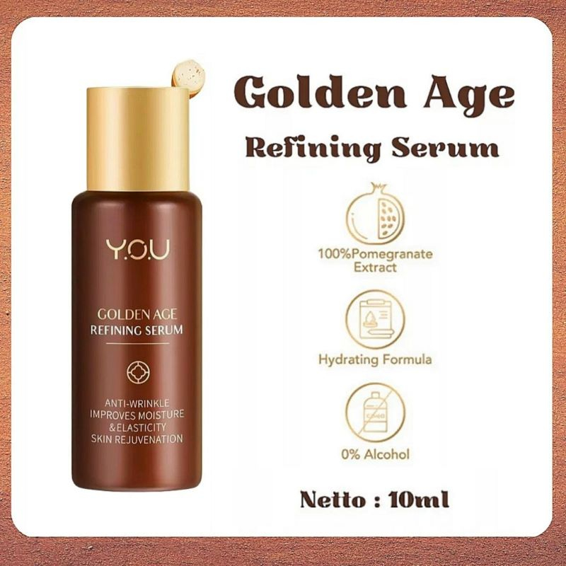 YOU GOLDEN AGE REFINING SERUM TRAVEL SIZE 10ml - TERDAFTAR BPOM - Y.O.U GOLDEN AGE SERUM