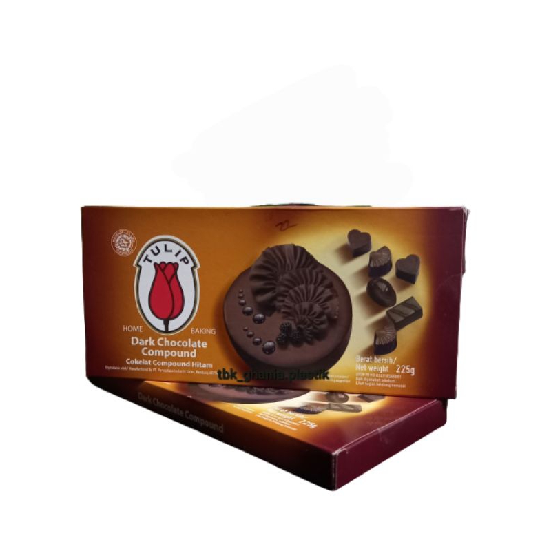 

TULIP coklat Batangan Dark Chocholate Compound berat 225Gr