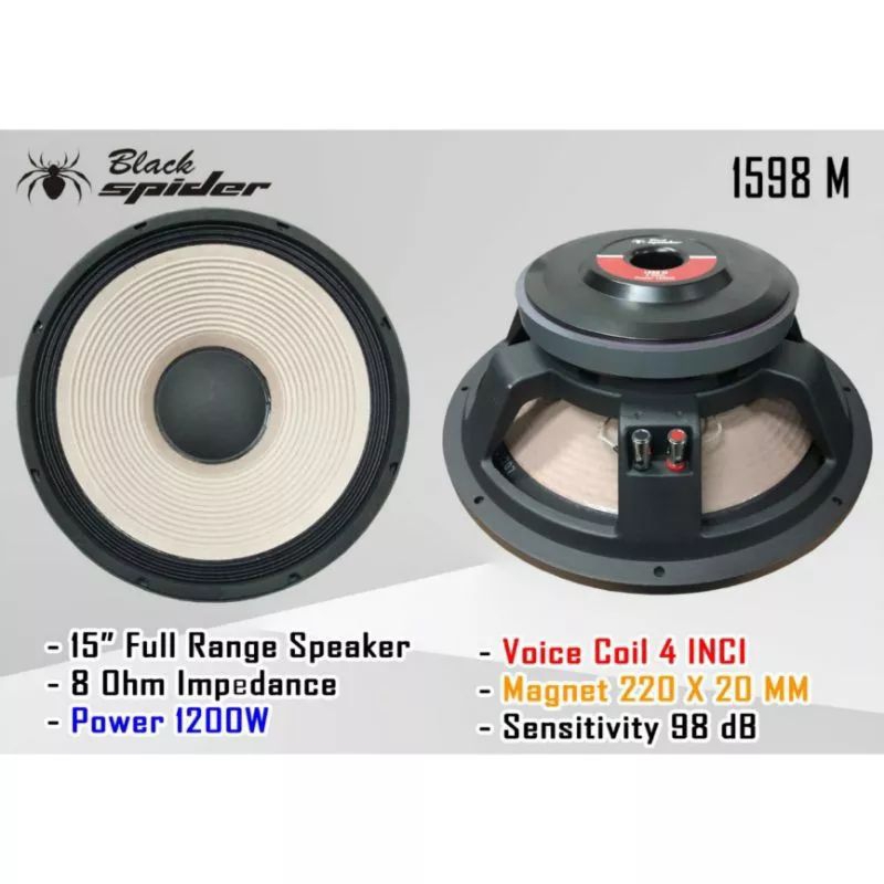 SPEAKER KOMPONEN BLACK SPIDER 1598 M ORIGINAL