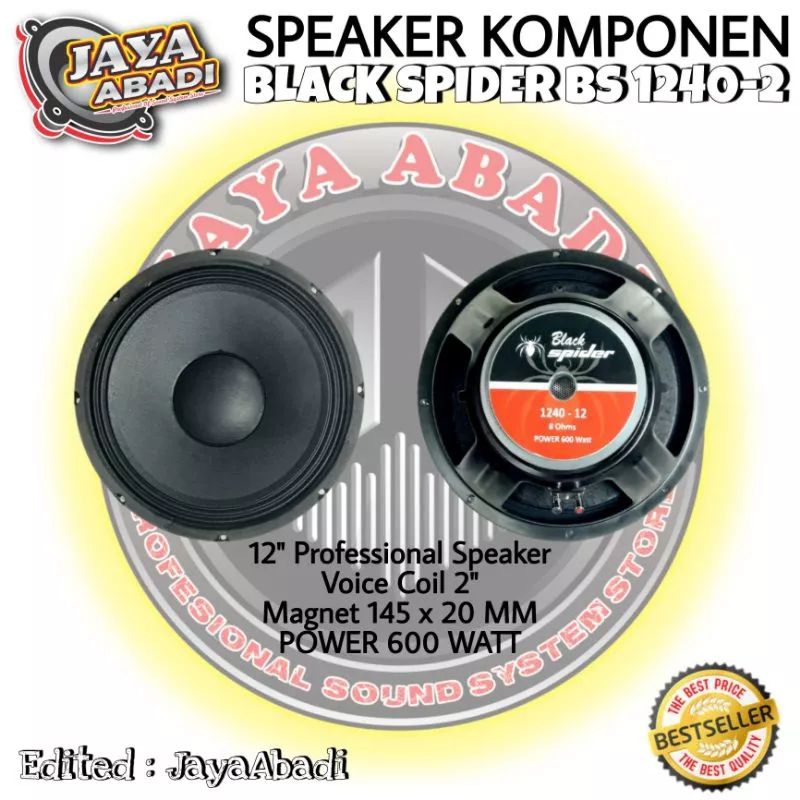 SPEAKER KOMPONEN 12 INCH BLACK SPIDER BS 1240 - 12 ORIGINAL