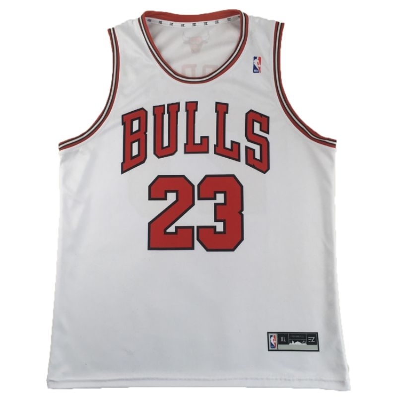 Jersey Basket Michael Jordan #23 Putih White Kaos Atasan Tshirt Kostum Baju