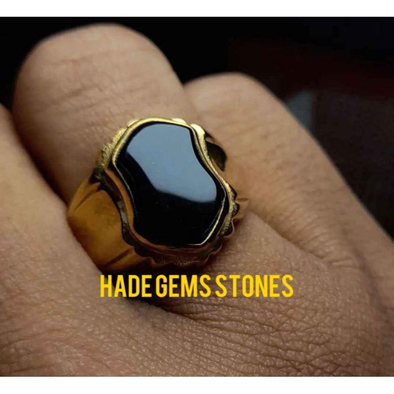 BATU CINCIN PRIA NATURAL YAMAN MOTIF TRUMPAH