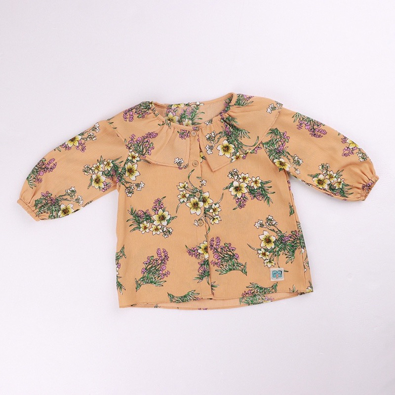 BAJU ATASAN ANAK / KEMEJA ANAK PEREMPUAN / KEMEJA ANAK RUFLE 2 TAHUN