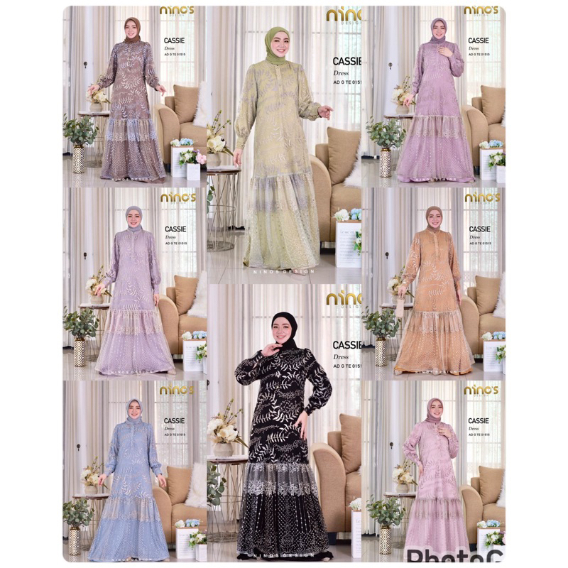 DRESS GAMIS NINOS CASSIE TERBARU BY NINOS DESIGN 1515 ORIGINAL