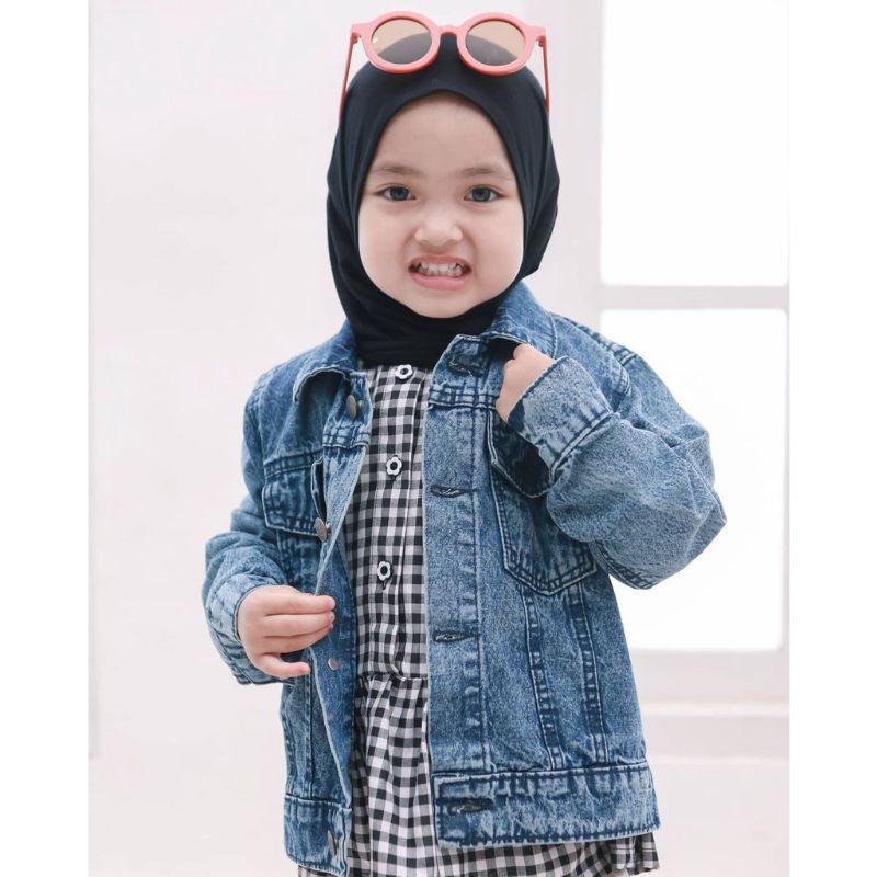 JAKET JEANS ANAK KARAKTER BONEKA BULU 2-7TH