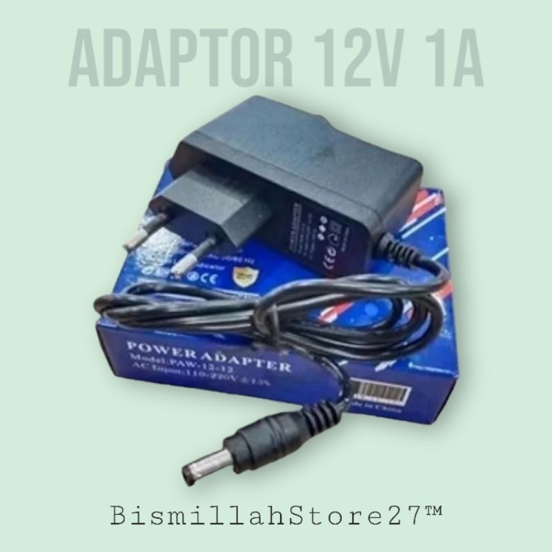 ADAPTOR 12V-1A LAMPU LED INDIKATOR, GRATIS JACK DC FEMALE