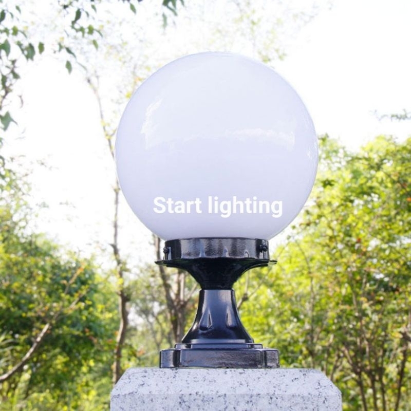 Lampu pilar taman waterproof model bola/lampu pagar