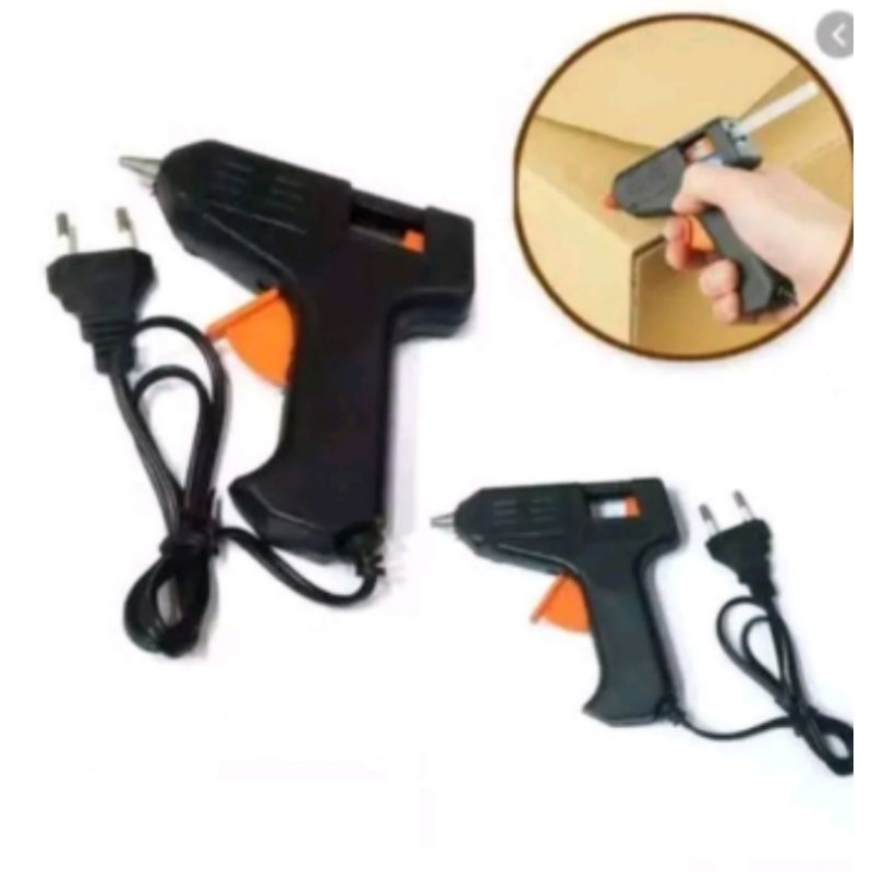 ( Free Buble Wrap / Kardus  ) Pistol Lem Tembak Kecil 20 Watt / Glue Gun / Lem Tembak Hot Melt