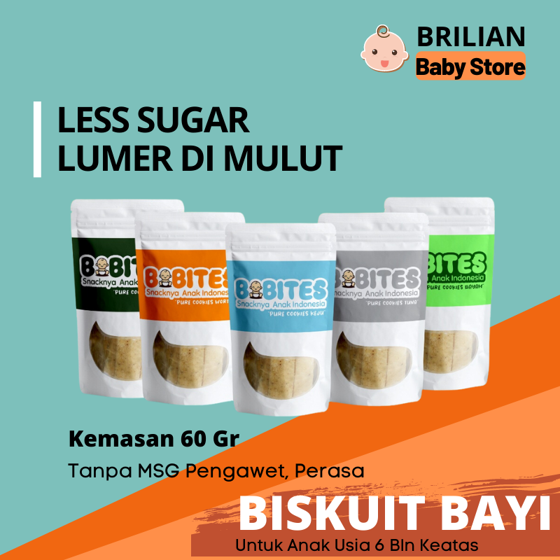 Snack Cemilan Biskuit Bayi Anak Mpasi 6 bulan 1 tahun Organik Sehat Non MSG