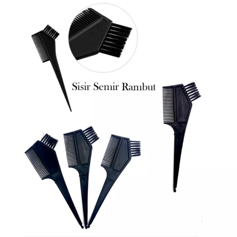 ~ PIYOSHI08 ~ Sisir Kuas Semir Rambut 2 in 1 Aplikator Cat Rambut AF252