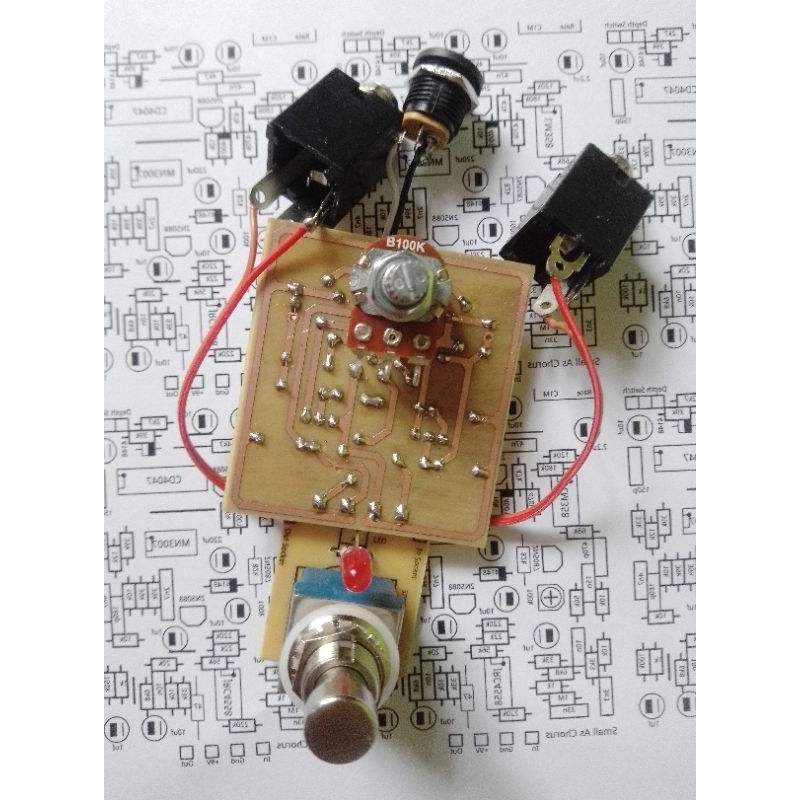 KIT EFEK GITAR TREBLE BOOSTER/OVERDRIVE QUEEN OH QUEEN