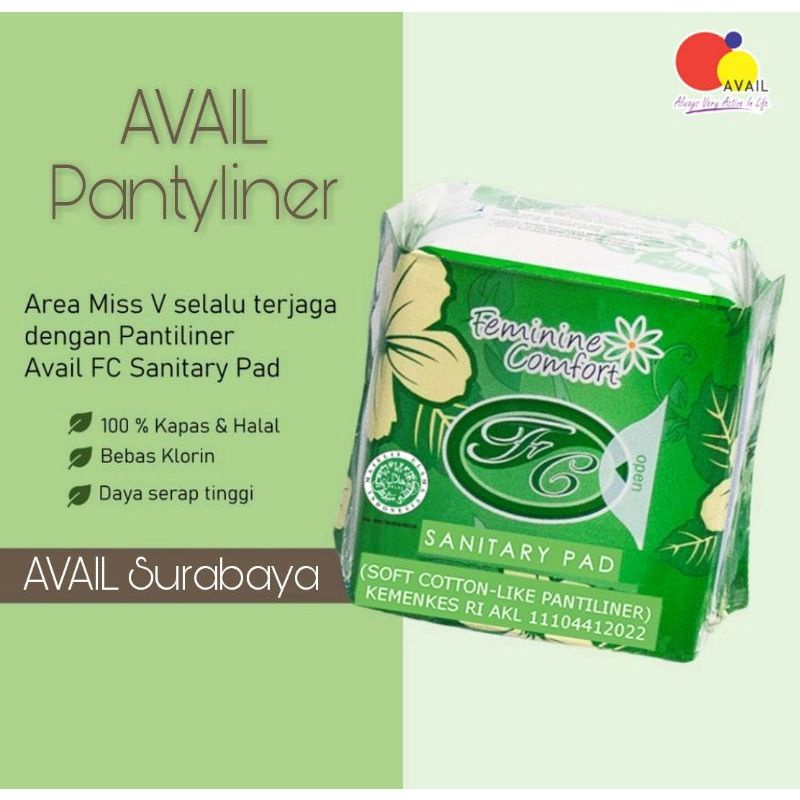 Pembalut Pantyliner Pembalut Avail Pantyliner Perbungkus