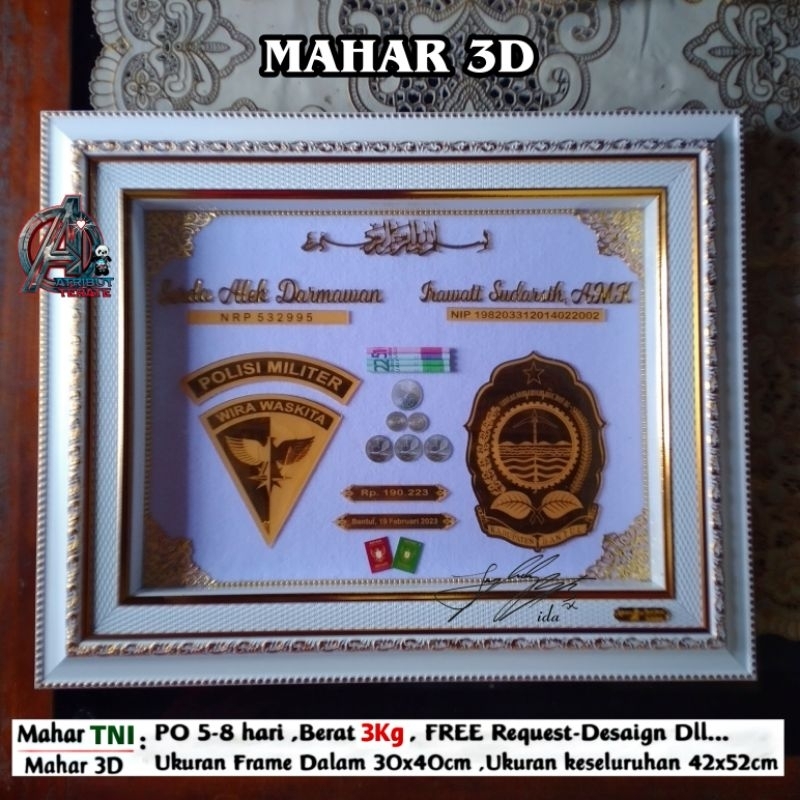 Mahar polisi militer Full Akrilik, Atribut terate Bjn,idaemo22