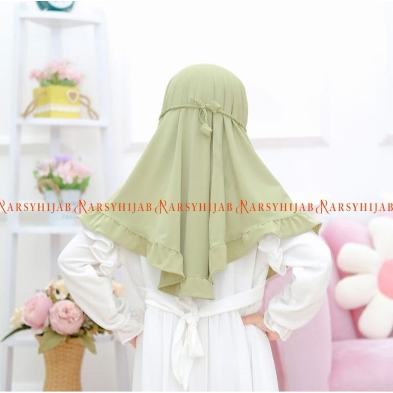 jilbab anak meira tk tali ropel / kerudung tk jersey premium 3-6thn