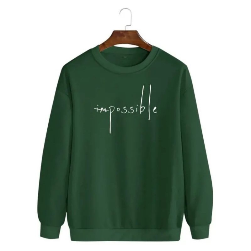 Sweater Crewnek Impossible pria dan wanita//sweater real