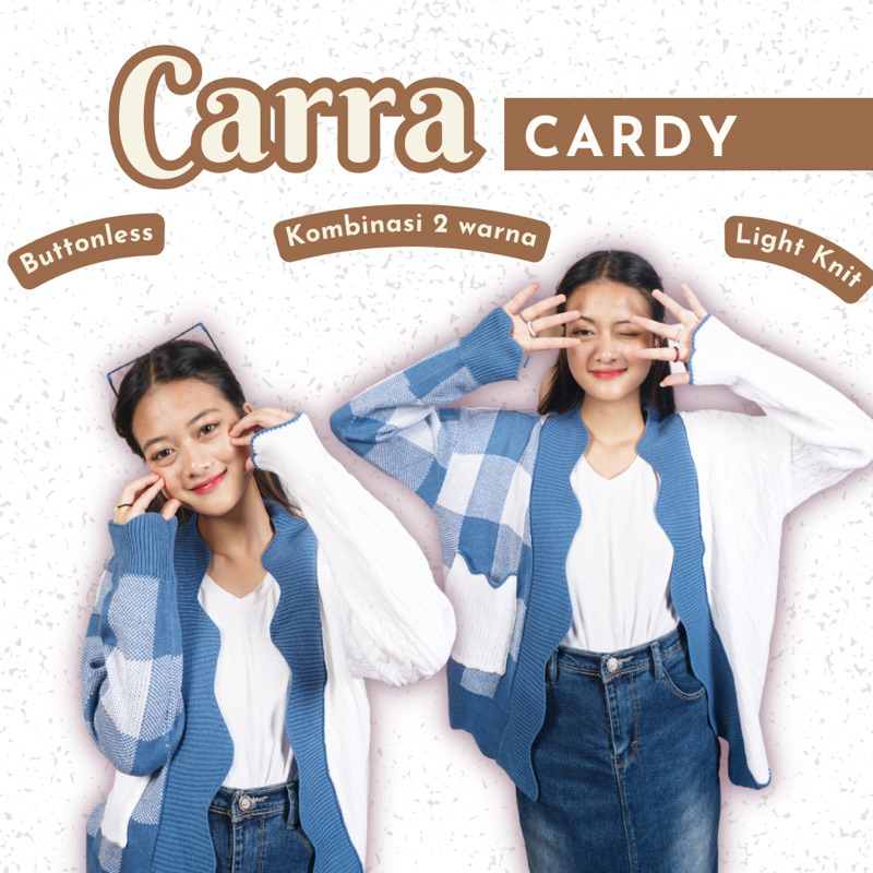 Carra Cardy •  Knit Rajut Korean Gelombang Lucu Unik Estetik Tebal Kekinian Rajut bandung Terbaru