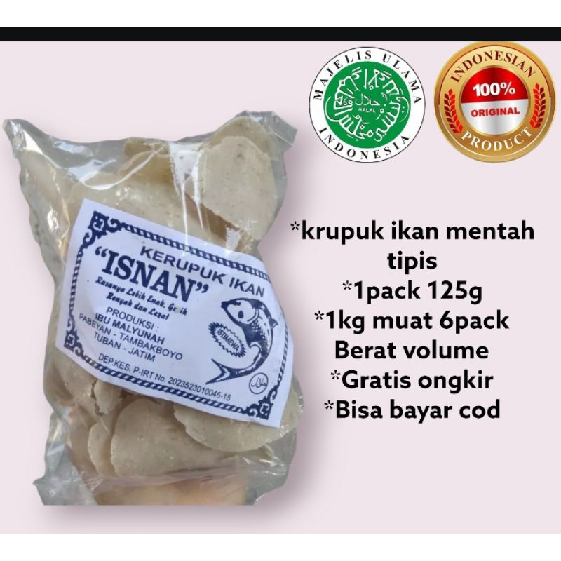 

promo krupuk ikan mentah , isi 6pak