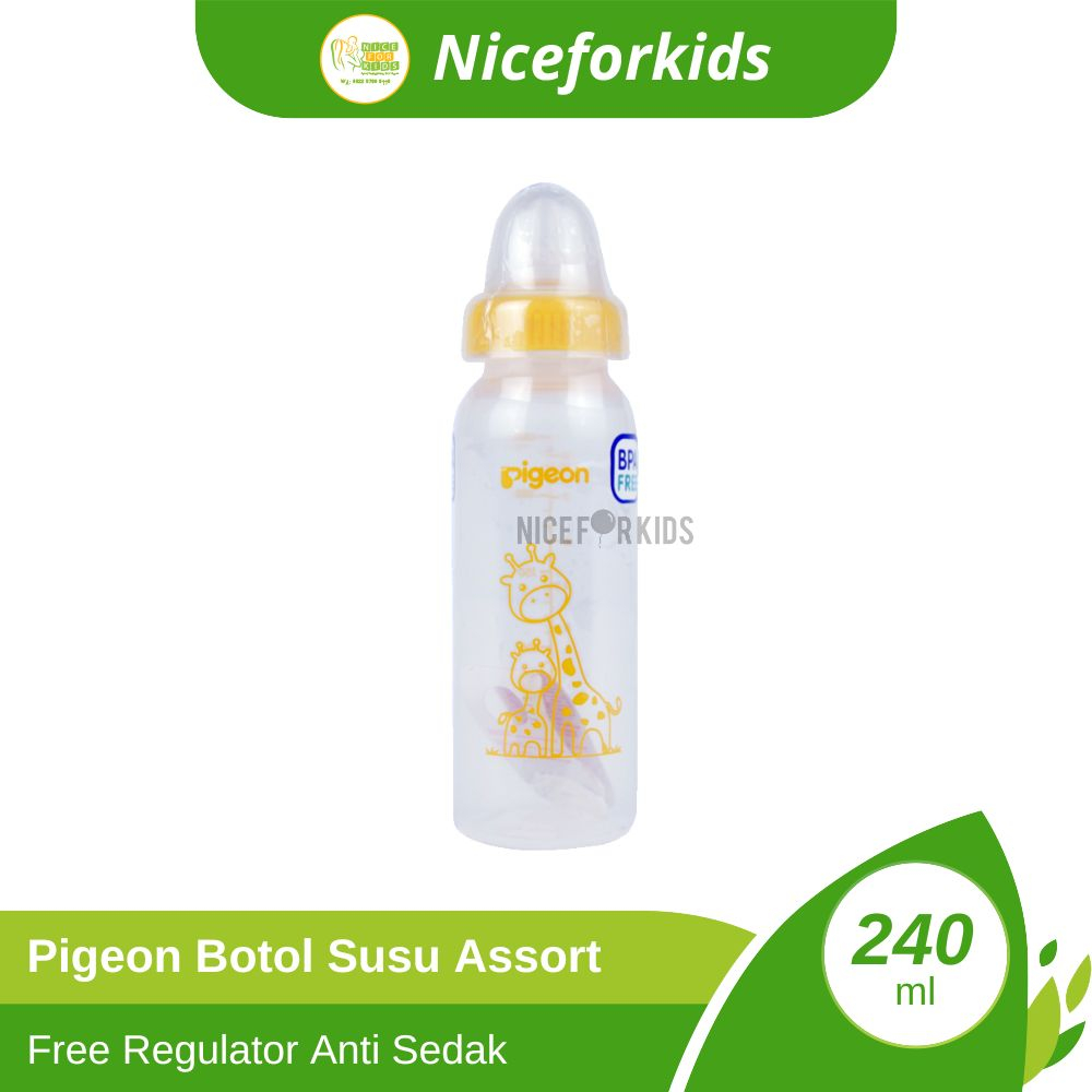 Pigeon Botol Susu Assort Free Regulator Anti Sedak 240ml / Botol Susu Bayi