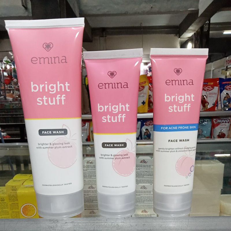 Emina sabun muka 100ml-50ml.Emina pembersih muka Emina bright stuff sabun wajah