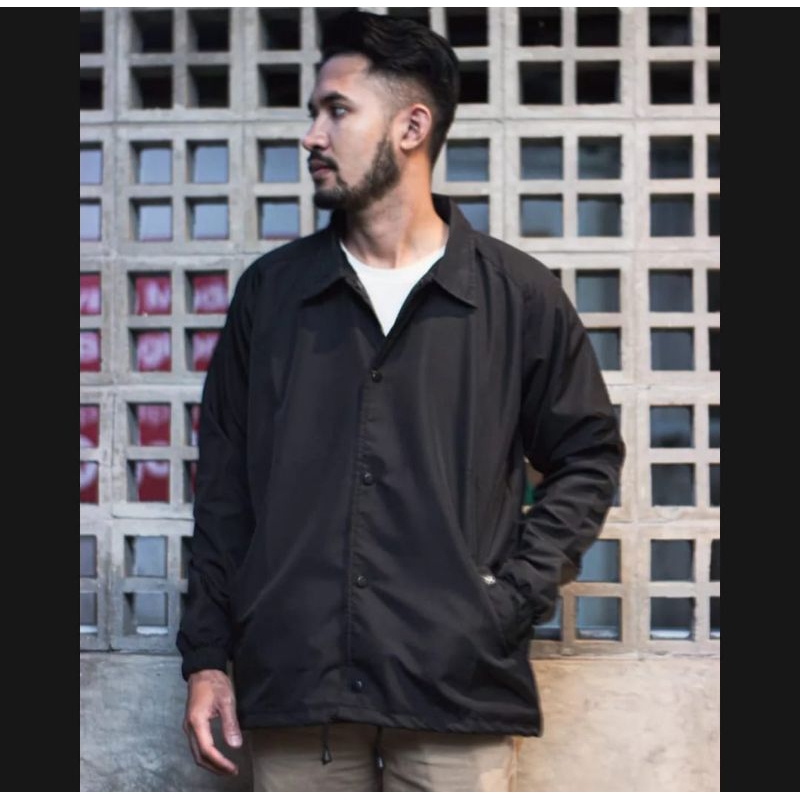 JAKET PARASUT PRIA HITAM POLOS PREMIUM JAKET DISTRO BEST SELLER BISA COD