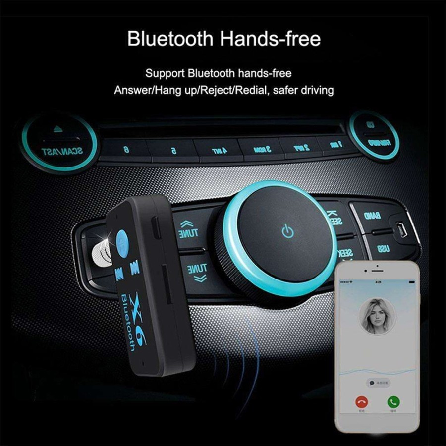 CAR BLUETOOTH RECEIVER AUDIO MUSIC WIRELESS X6 MICRO SD