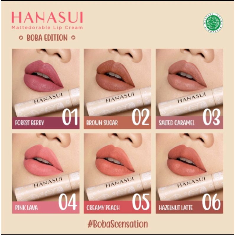 Hanasui Mattedorable Lipcream / Hanasui Boba Edition / Hanasui Boba