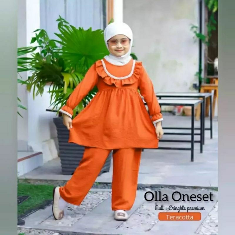 Olla one set / setelan anak perempuan usia 7-8 tahun