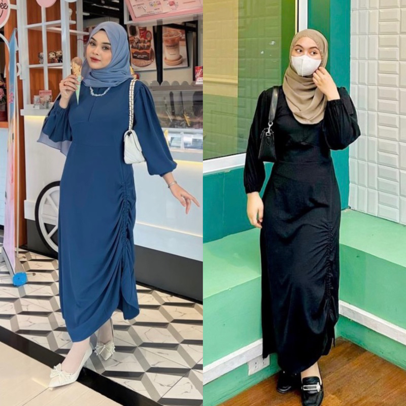 Qinara Dress / Dress Serut / Dress busui / Korean Dress