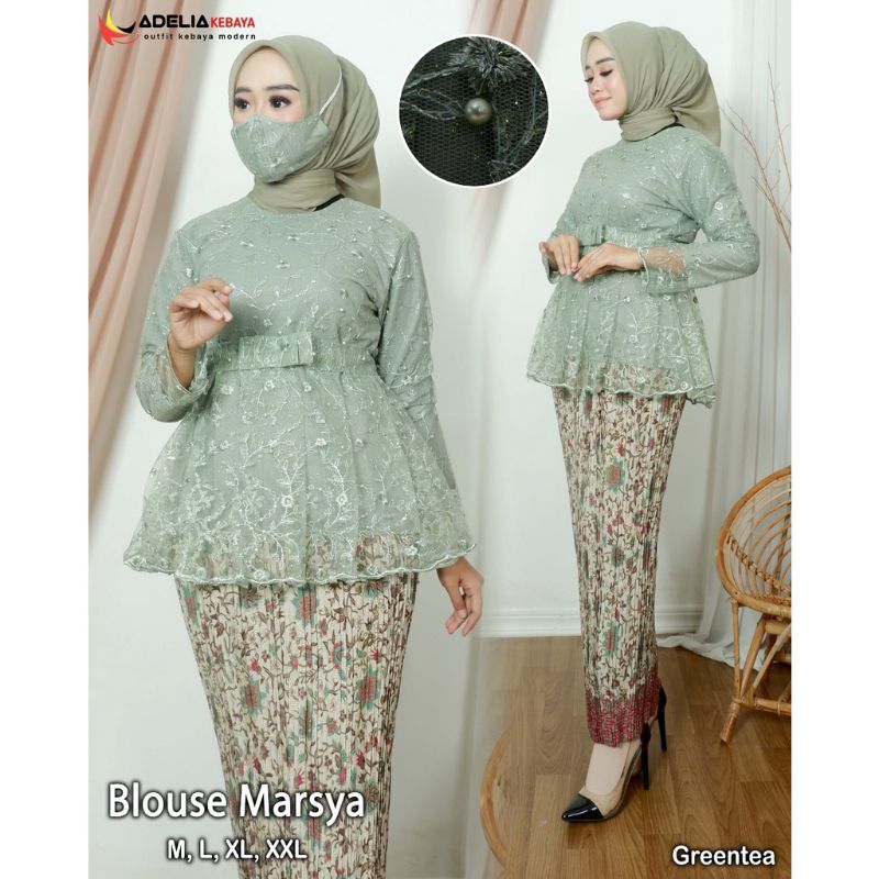 (new) KEBAYA BLOUSE CANTIKA GREEN SAGE - KEBAYA BROKAT - KEBAYA WISUDA - KEBAYA MODERN - KEBAYA MODI