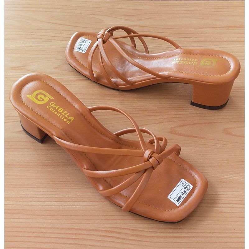 SANDAL TALI SIMPUL HAK 5CM OPK