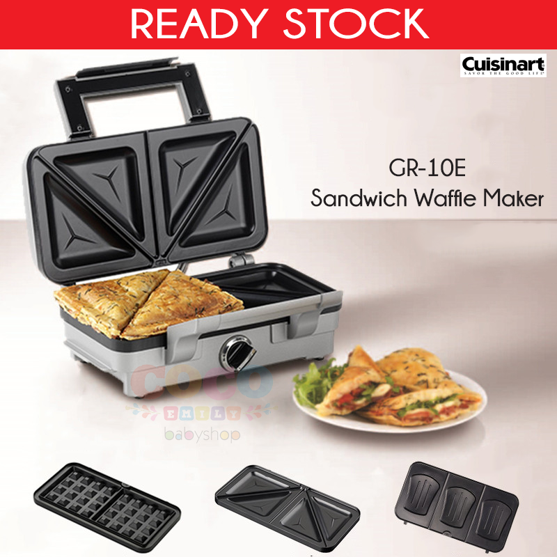 CUISINART GR-10E Sandwich Waffle Maker Griddler Panini Press Ready