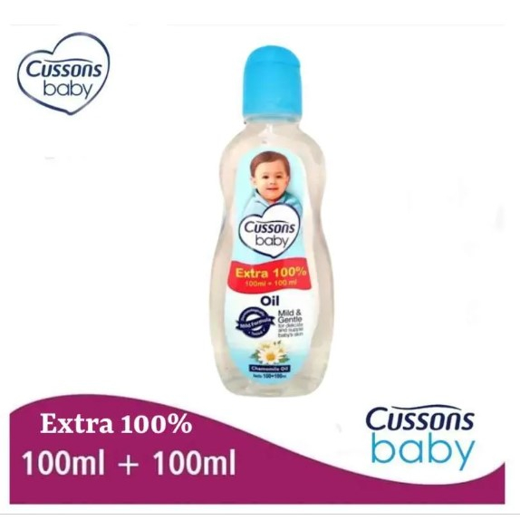 Cussons Baby Oil 100ml + 100ml ORIGINAL-BPOM