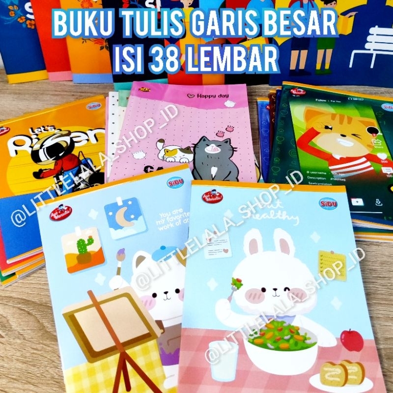 

Buku Tulis KIKY & Sinar Dunia / SIDU 38 Lembar/buku garis besar/cute notebook/note book/buku tulis lucu/writing book