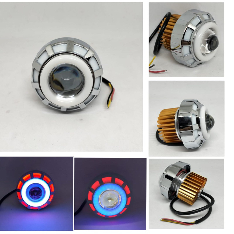 LAMPU PROJIE MINI 2.5 INCH 2 GEN HIGH LOW PUTIH - KUNING