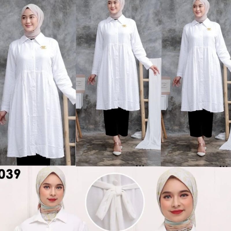 TUNIK PUTIH//TUNIK TWILL//FREE BROSS