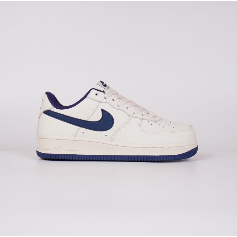 Sepatu Nike Air Force 1 Beige Navy