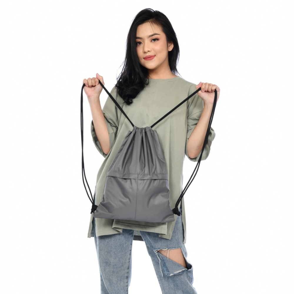 TAS SERUT PRIA WANITA ANTI AIR - GYMSACK DRAWSTRING STRING BAG TAS SEPATU OLAHRAGA SPORT BOLA FUTSAL GYM SEKOLAH WATERPROOF