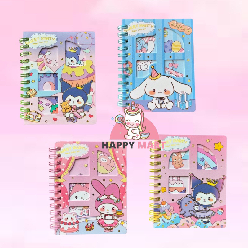 

Notes SECRET BIRTHDAY motif sanrio kuromi / cinnamoroll / melody