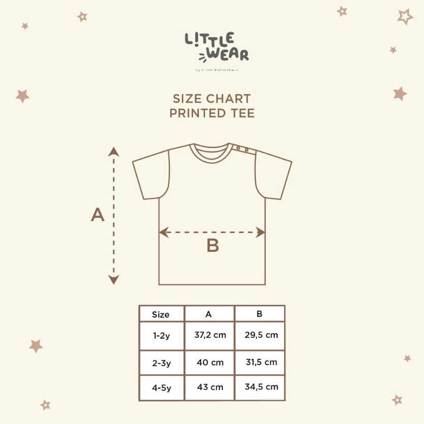 Little Wear 1-5Y Printed Tee Little Palmerhaus Tshirt Anak Unisex Motif Terbaru