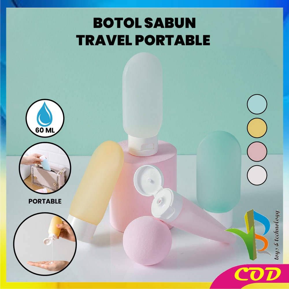 RB-C852 Botol Travel Portable Tempat Sabun Cair Botol Sabun Lotion Travelling / Travel Botol Refill Plastik Fliptop Tempat Isi Ulang Cosmetic