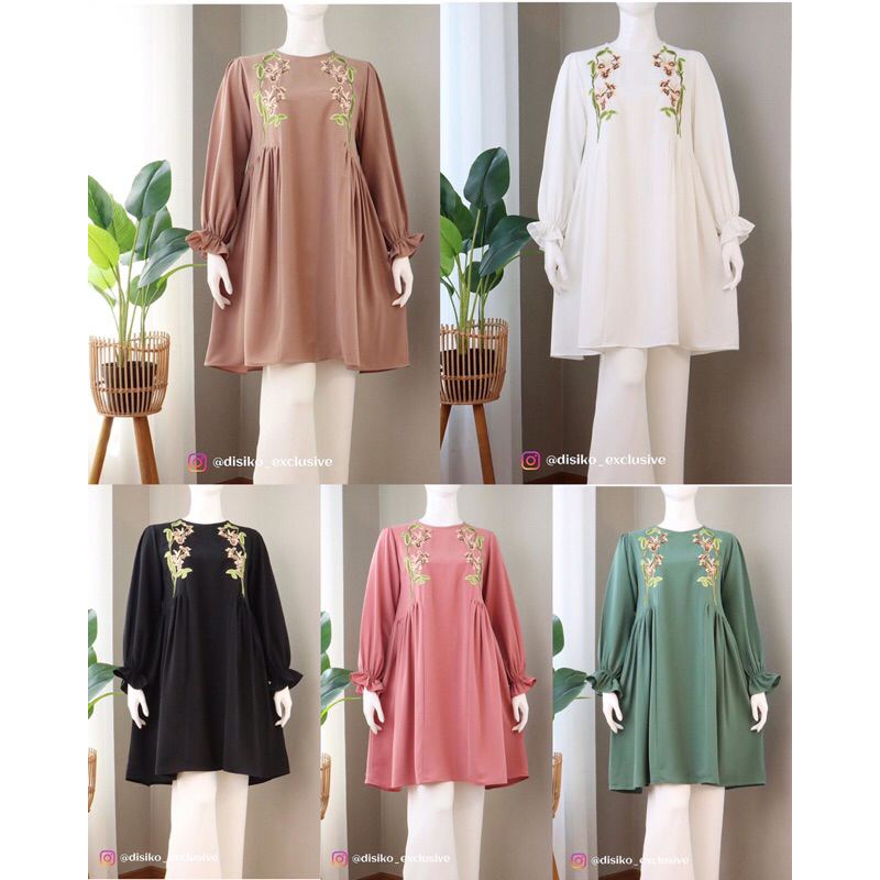 FLORAL BORDIR TUNIK ORI BY DISIKO EXSCLUSIF