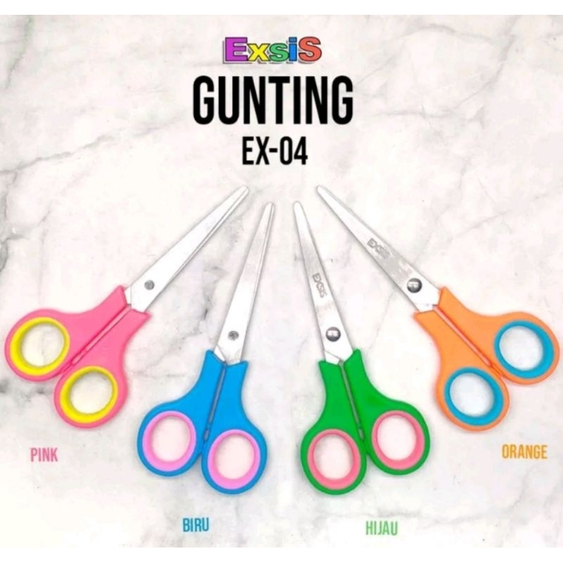 

GUNTING KERTAS/GUNTING KECIL SERBAGUNA/GUNTING EXIS EX-04 WARNA-WARNI STAINLESS STEEL NYAStore
