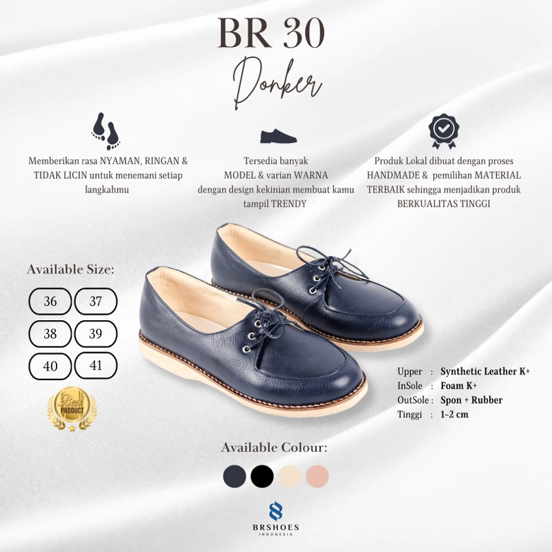 [SIAP KIRIM] BRShoes30 Donker Sepatu Kerja Casual Flat Wanita