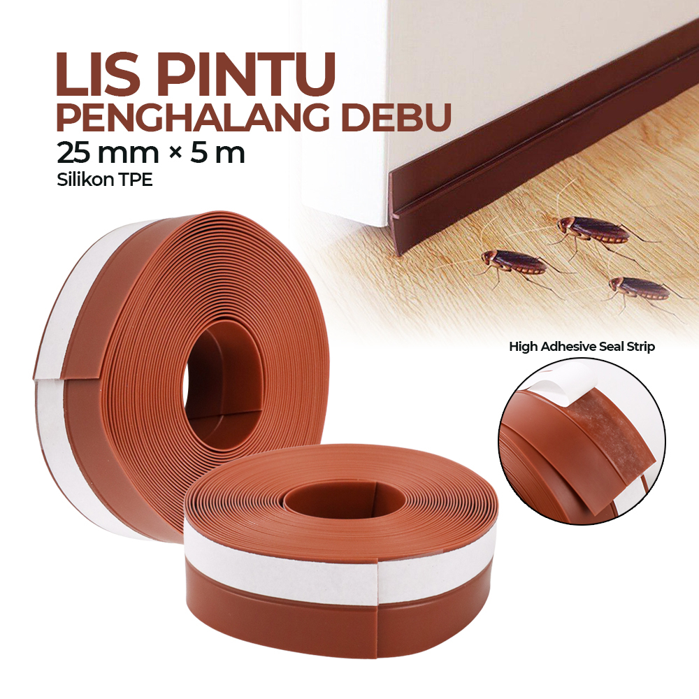 [SS] Lis Pintu Penghalang Debu / Busa Penutup Celah Bawah Pintu Penghalang Debu binatang suara / Silikon Penutup Celah Bawah Pintu Penghalang Kecoa Serangga Penutup Udara Model Karet Silikon / Lis Penghalang Debu Serangga Bawah Pintu panjang